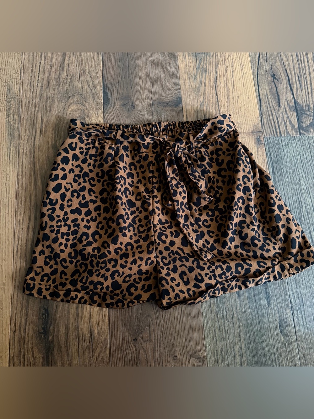 Sienna Sky Brown and Black Leopard Print Women’s Shorts